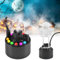 Forhome Maquina De Humo UltrasóNico,12 Led Atomizador Degradado De Tres Colores,Atomizador Humidificador de Aire,con Protector contra Salpicaduras,para Decoración de Estanque,para Halloween