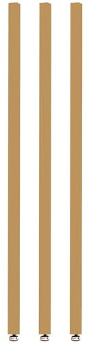 Elitix Paravent Raumteiler Wandtrennwand Raumteiler Holzlatten com Boden Bis zur Decke, 70 Bis 250 cm Hohe Holzpfosten Sichtschutz/Raumtrennung, Trennsäule für Studio(Natural,230cm(7.5ft))
