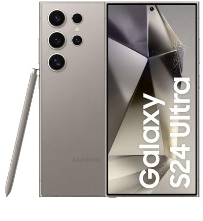 Samsung Galaxy S24 Ultra, AI Android Smartphone, 12GB RAM, 1TB Storage, 200MP Camera, S Pen, Long Battery Life, Gray, (UK Version) (Renewed)