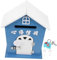 HOMOCONO Kindergartenbriefkasten Wandbriefkästen für den Außenbereich Post-Organizer zum Aufhängen Kindergarten zubehör vorschlagsbox Wandbriefkästen im Freien Haushaltsbriefkasten MDF Blue