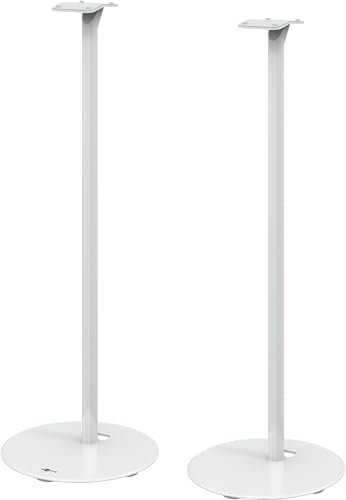 goobay Lautsprecherständer für Sonos Era 300 / Lautsprecherhalterung 5kg Tragkraft/Boxenständer mit Kabelmanagement / 71cm hoch/weiß / 71985
