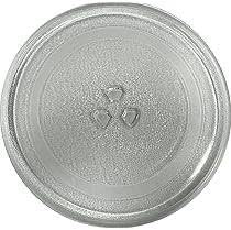 Universal Microwave Glass Turntable Plate, 245mm Diameter, with 3 Fixers