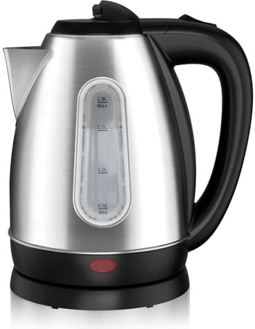 KEINVE Electric Kettle, 1.8L Tea Kettle With LED Indicator, Auto Shut-Off and Boil-Dry Protection, Stainless Steel, 2200W