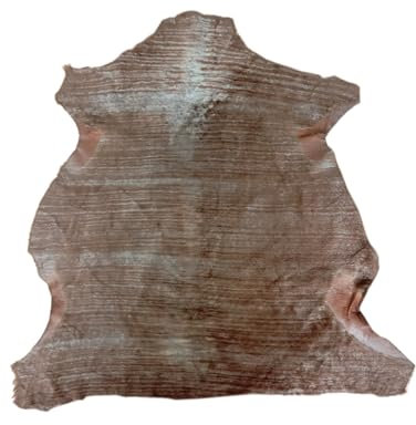 Zerimar Piel de cordero doubleface - Retales de cuero natural para manualidades y confeccion elegantes - 80x80 cm