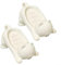Soporte de jabón con forma de gato encantador 2pcs plato de plástico con drenaje sin esfuerzo