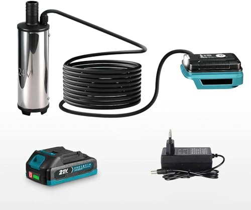 Bomba de agua portátil para batería de litio Makita de 18 V, bomba de transferencia de 21 V con cable de 5 m, bomba de agua eléctrica para piscinas, acuarios, fuentes, estanques y juegos de agua
