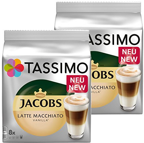 Tassimo Latte Macchiato Vanille, Café, Capsules de Lait 32 T Disques/16 Portions