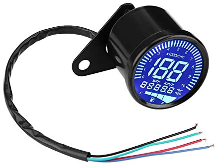 Tachometer für Motorrad, Kilometerzähler, digital, 66 mm, Universal-Tachometer