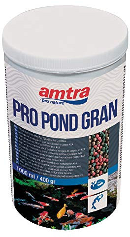 Amtra PRO Pond Gran - alimento Alta qualità per Pesci Rossi e Carpe Koi da laghetto in Pellet da 3mm, Formato 1000ml