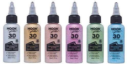 Moon Glitter - Pintura holográfica para Tejidos - 30ml - Set de 6 Colores