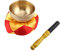Set de Cuenco Tibetano con Mazo y Cojín Meditación Budista Cuenco de Latón para Curación Plena