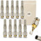 Adaptout 10x Spina BNC maschio con vite placcato oro 18K - senza saldatura - Per cavo coassiale - Connettore video s video SDI CCTV marca francese
