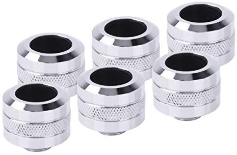 Alphacool 6 Raccords à Compression pour Tube Ø16mm Eiszapfen Pro (Argent)