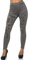 Elara Damen Hose High Waist Destroyed Look Chunkyrayan A89-6 Grau-40 (L)