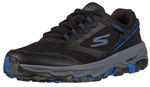 Skechers Herren GOrun Altitude Wanderschuh mit luftgekühltem Schaumstoff Sneaker, Schwarz/Blau, 45.5 EU
