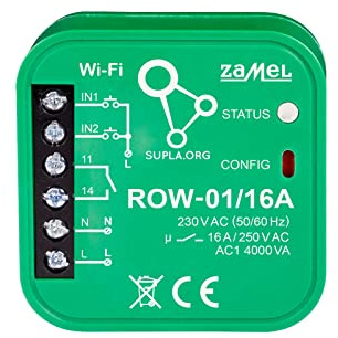 Zamel Supla intelligente Funksteuerung elektrisch der neuesten Generation kabellos einfach zu bedienen funktional professionell modern zuverlässiger bidirektional-Wi-Fi-Empfänger 1 Kanal ROW-01 / 16A