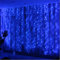 HXWEIYE 300LED Blau Lichtervorhang, 3mx3m Lichterkettenvorhang USB 8 Modi LED Lichterkette mit 12 Haken Fernbedienung Timer verstellbare Helligkeit für Weihnachten Party Innen und außen Deko