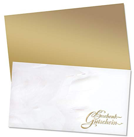 GESCHENKGUTSCHEINcom by POS-HAUER. Gutschein-Set. 10x Gutschein + Kuvert. Für Fußpflege. Fußpflegegutscheine, blanko zum selber Ausfüllen.