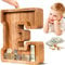 Summidate Spardose für Kinder Junge, Personalisiert Holz Großes Sparschwein, Unzerbrechliches Buchstabe A-Z Sparbüchse für Kinder Mädchen, Erwachsene, Geschenk&Dekoration