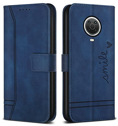 Bravoday Coque pour Nokia G10 / Nokia G20 / Nokia G30, Etui Cuir avec Magnetique, Flip Pochette Housse pour Nokia G10 / Nokia G20 / Nokia G30 Protection, Bleu