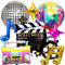 90er 80er Jahre Ballon Party Dekoration Luftballons Radio, 4D-Planet, Videokamera, Musiknotation, Radio Musiknote, vierzackiger Stern Foil Ballon für Back to 90er 80er Hip Pop Party Dekor,8pcs