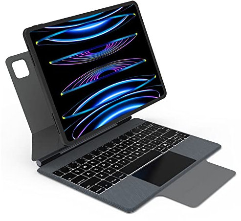 Uogic iPad Tastiera per iPad Pro 11 4/3/2/1 Gen & iPad Air 10.9 5/4 Gen, Tastiera per iPad con Design Magnetico Fluttuante, Trackpad Multi-Touch, Retroilluminazione a 7 Modalità