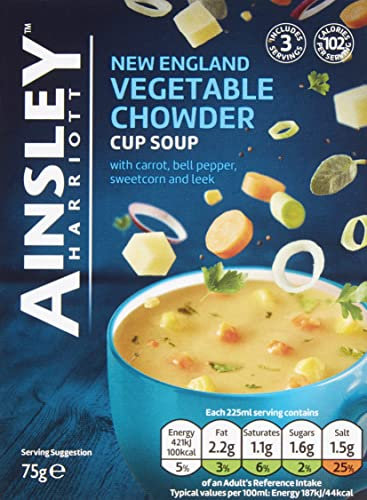 Ainsley Harriott New England Veg Chowder soup 75g (Pack of 8)