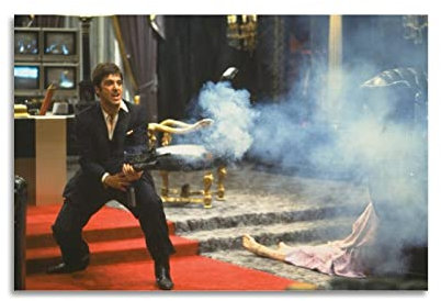 LINZ Al Pacino Became Tony Montana in Scarface Poster, dekoratives Gemälde, Leinwand, Wandposter und Kunstbild, modernes Familien-Schlafzimmer, 30 x 45 cm