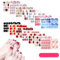 MWOOT 14 Stück Zehennagel Polish Aufkleber Toenail Stickers, Zehennagel Abziehbilder, Selbstklebende Zehennagel Polish Streifen mit Nagelfeile für Frauen,Mädchen,DIY Maniküre Nagelkunst Dekoration
