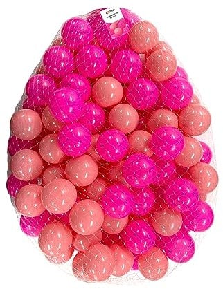 STERUN Ball Pit Balls 100 Pink Playballs Smooth Surface & No Sharp Edges, Crush Proof, Toxic Free 6cm Soft Pit Balls For Kids Indoor Outdoor Play | For Ball Pit