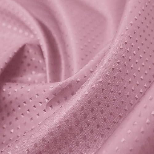 iPEAK Shower Curtains Heavy duty Mould Proof Mold-Resistant Water Repellent Washable Diamond Fabric Bathroom Curtain 180cm x 180cm (Light Pink)