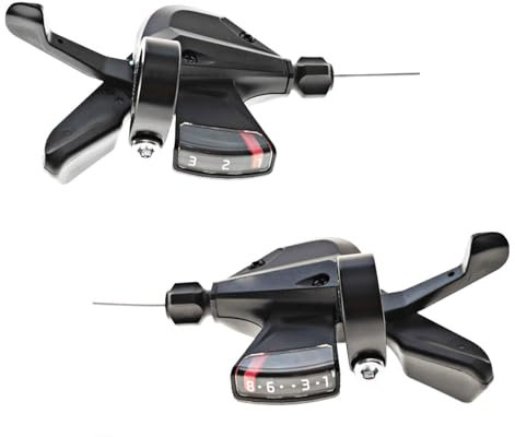 EHOTER SL-M310 Schalthebel 3 Gang Fahrradbremse Schalthebel SL-M310 Rapid Fire Shifter 3x8 Speed Mountainbike Zubehör Schaltzüge Schwarz