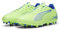 PUMA Ultra 5 Play MG, Soccer Shoe Unisex-Adulto, Fizzy Apple White-BLUEMAZING, 45 EU
