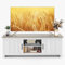 KOMFOTTEU Fernsehtisch, Lowboard für Fernseher bis zu 65 Zoll, TV Ständer mit 2 Schränken & 2 offenen Regalen, Fernsehschrank TV Schrank für Wohnzimmer, Esszimmer, Schlafzimmer (Weiß + Grau)