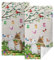 Kwlegh Osterhasen-Handtücher für Badezimmer, Set mit 2 niedlichen Kaninchen, Kardinalschmetterling, Ostereier, Küchentuch, Frühlingsblumen, Badetücher, super weich, saugfähig, Geschirrtücher für