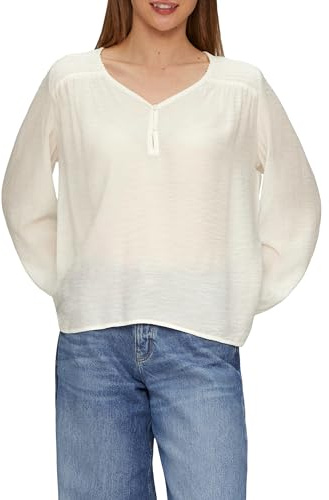 s.Oliver Strukturierte Bluse aus Viskosemix mit Smok Details