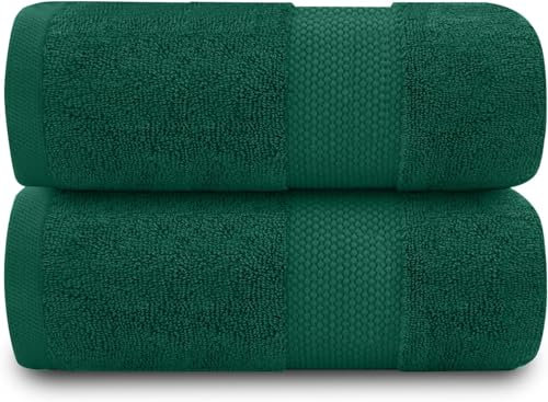 GC GAVENO CAVAILIA Weiches Badetuch-Set, 2-teilig, ägyptische Baumwolle, 700 g/m², Hotel-Kollektion, wasserabsorbierende Handtücher, Grün, 70 x 125 cm
