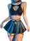Lilosy Sexy Strumpfband, Chocker, Riemen, Bügel, O-Ring, Push-Up-Strumpfgürtel, Damenrock, 5 Stück, Schwarz, X-Small
