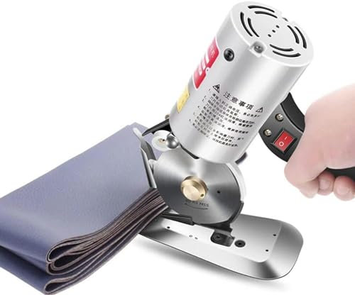XDRGOOIUY 3.5/90mm Round Knife Electric Fabric Cutting Machine Cloth Cutter, 30mm Cutting Thickness, for Multi Cloth Leather Wool Cutting