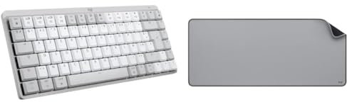 Logitech MX Mechanical Mini for Mac Wireless Illuminated Keyboard, Low-Profile Performance Switches & Desk Mat - Studio Series, Multifunctional Large Desk Pad, Extended Mouse Mat
