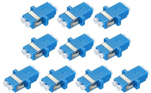 QUARKZMAN 10 Stück Glasfaser Adapter LC/UPC Kupplung Einzeln Modus | Doppel Adapter LC-LC UPC für Network Internet Anschluss