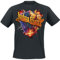 Judas Priest Shield Burst Logo Homme T-Shirt Manches Courtes Noir XL