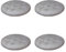Waschbare Stuhlkissen Rund 35cm rutschfeste Weiches Stuhlauflage Indoor Ourdoor Bequeme Sitzkissen Bodenkissen Dicke Polsterung Dekokissen für Esszimmer, Küche, Garten, Büro (Grau, 4 Stück)