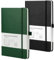 HOMEMARS Notizbuch, Notebook, Notizbuch A5 Kariert, Notizblock a5, Notizblock, Notizbücher a5, 100GSM, 200 Pages, 2 Stück, Kariert,Leder Hardcover, Grün Schwarz
