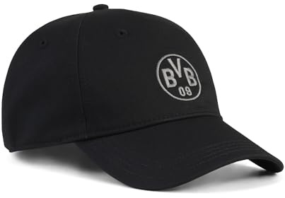 PUMA Unisex Borussia Dortmund Essentials Cap OneSize, Black Flat Medium Gray
