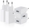 CYIOU 5 Pack 5W USB Chargeur 5V/1A Adaptateur Secteur Prise USB Prise pour Téléphone Portable Smartwatch Lecteur ebook Écouteurs Lampe Table Routeur (Blanc)
