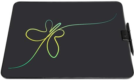 LCD Writing Tablet,20 Inch Portable Electronic Drawing Pad,Rechargeable Drawing Board with Pen for Home Early Education,Erasable Doodle Board for Home School Office (Black)