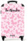 NoBoringSuitcases.com Kinderkoffer Mädchen, Koffer Personalisiert, Koffer Kinder Mädchen, Reisekoffer Klein, Kindertrolley, Cabin Trolley, Handgepäck 55x40x20 cm (Rosa Schmetterlingsmuster - Hellrosa)