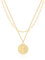 KOOUNUATA 18K Gold Löwenmedaillon Anhänger Halskette 3D Löwenkopf Paper Clip Cuban Ketten Choker Layering Halsketten Set für Damen Rundes Kreisdisk Statement Schmuck 18’’