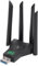 USB-WLAN-Adapter für PC, 1300 Mbit/s Dualband 2,4 G 5 GHz Wireless-Netzwerkadapter für Desktop-Laptop, 4 Antennen Internet-Netzwerkkarte für Wins XP, 7, 8, 8.1, 10, 11